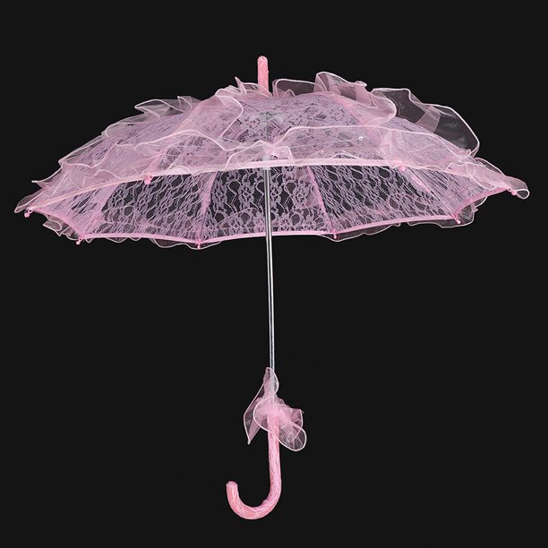 Mini Paraguas de Encaje - Rosa - 7