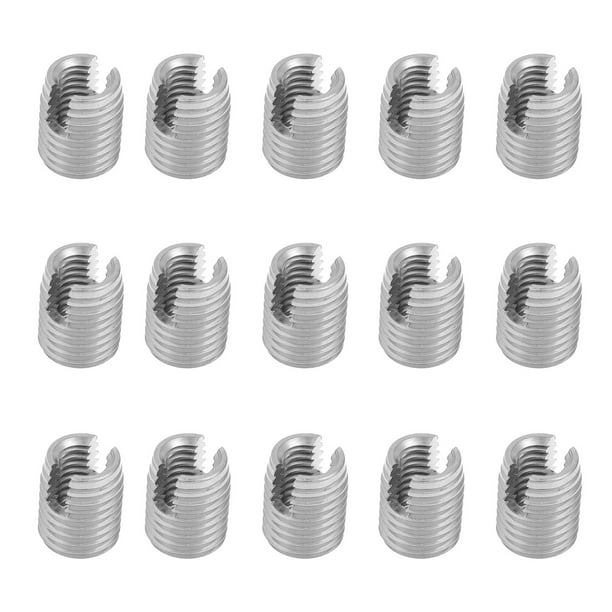 20 piezas insertos roscados de acero inoxidable sus303, m8 x 15mm