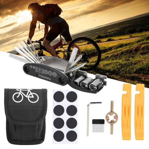Kit de herramientas de reparación de bicicletas, Bomba de neumáticos de  bicicleta, Kit de reparación de pinchazos de neumáticos, Kit de  herramientas