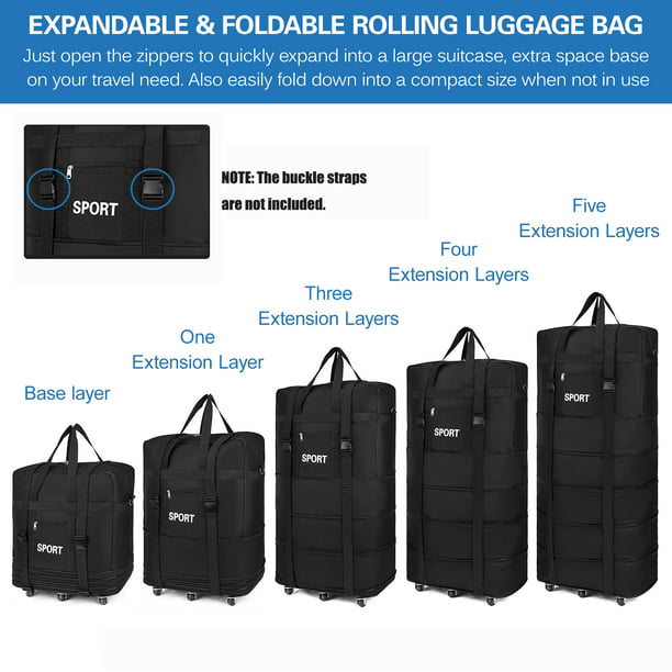Maleta plegable extensible para equipaje, Maleta de viaje con ruedas  plegable US