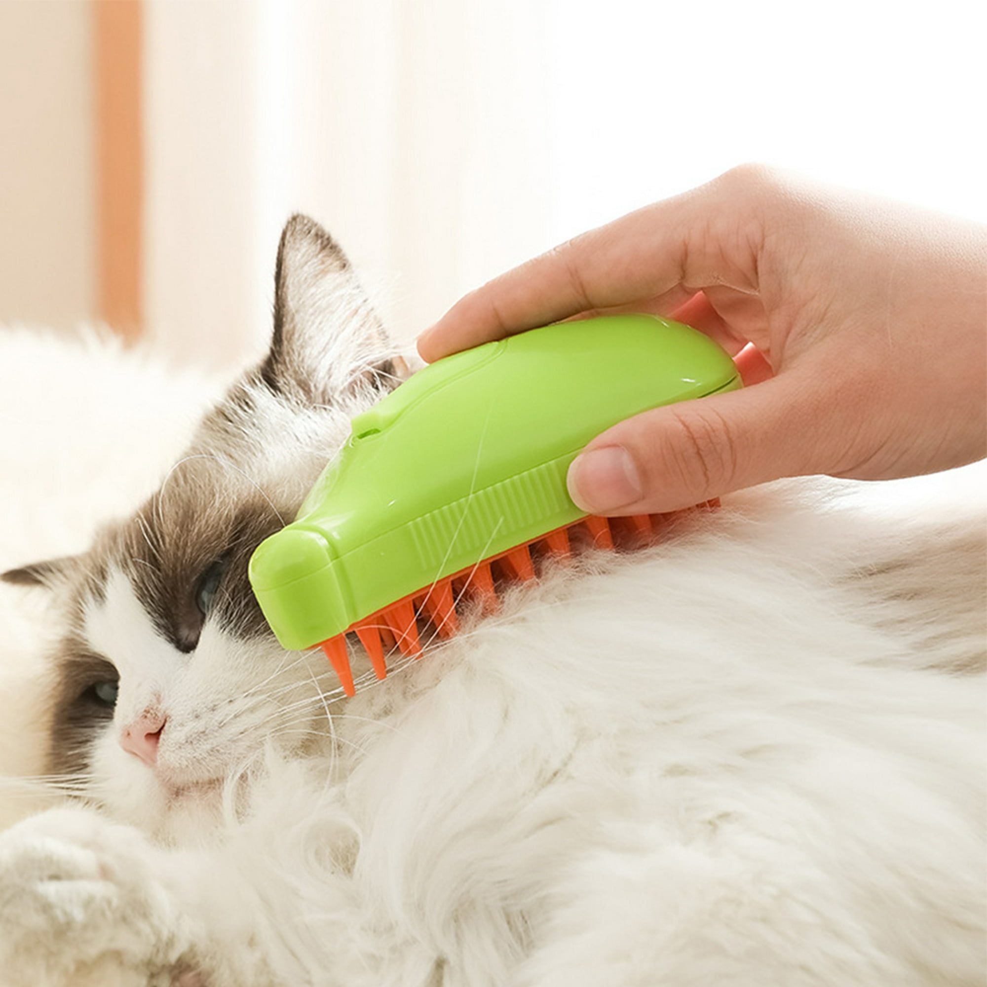Cepillo De Vapor Para Gatos Cepillo de depilación para perros y gatos 3 en  1 con esencia para mascotas para eliminar el pelo suelto enredado