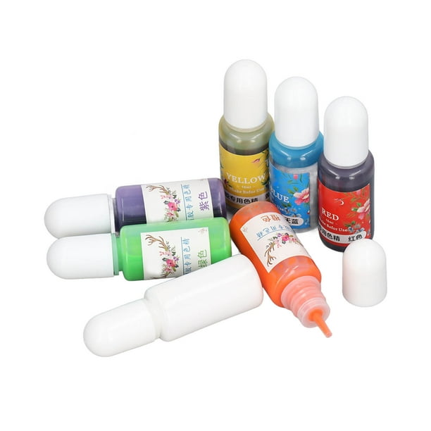 Pigmento de resina epoxi, tinte de resina epoxi, diseño simple de botella  de colores brillantes, 7 colores para bricolaje para manualidades
