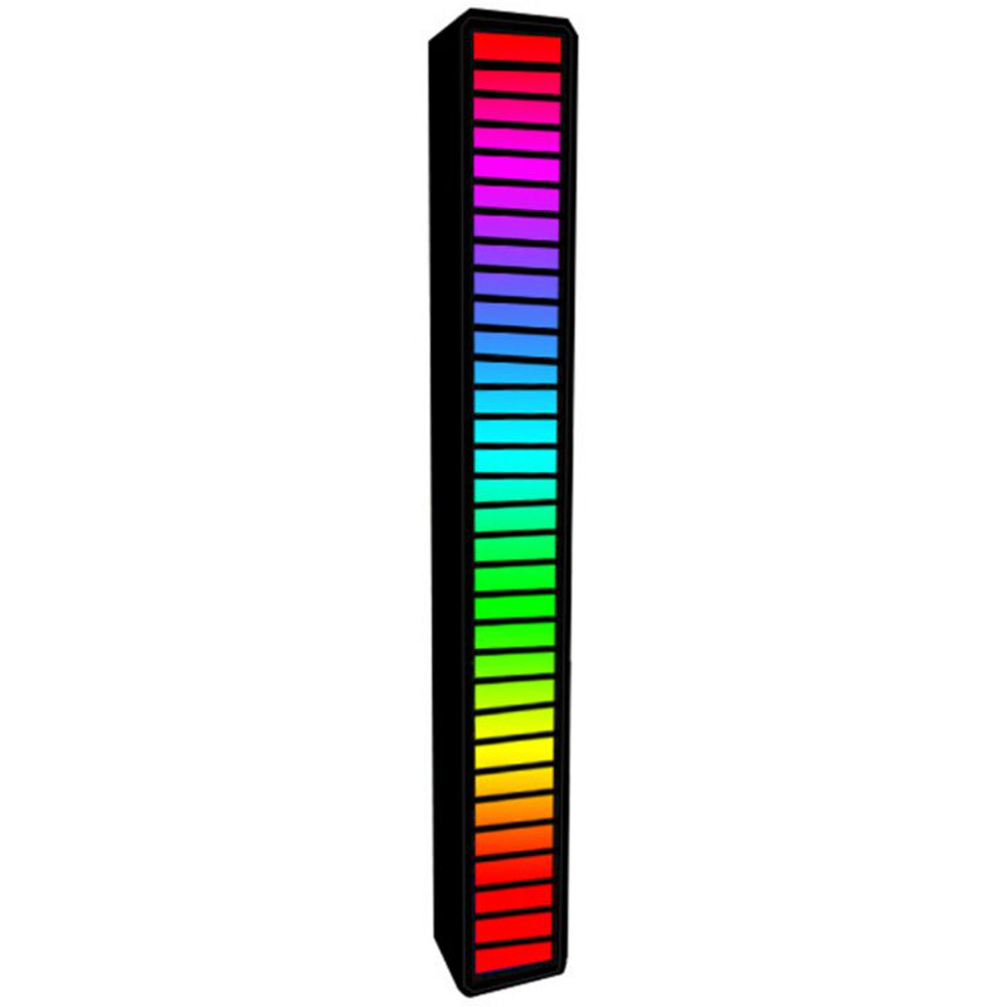 Luz De Ritmo Rgb Recargable Indicador De Nivel De Música De 32 Bits Barra De Aluminio Control