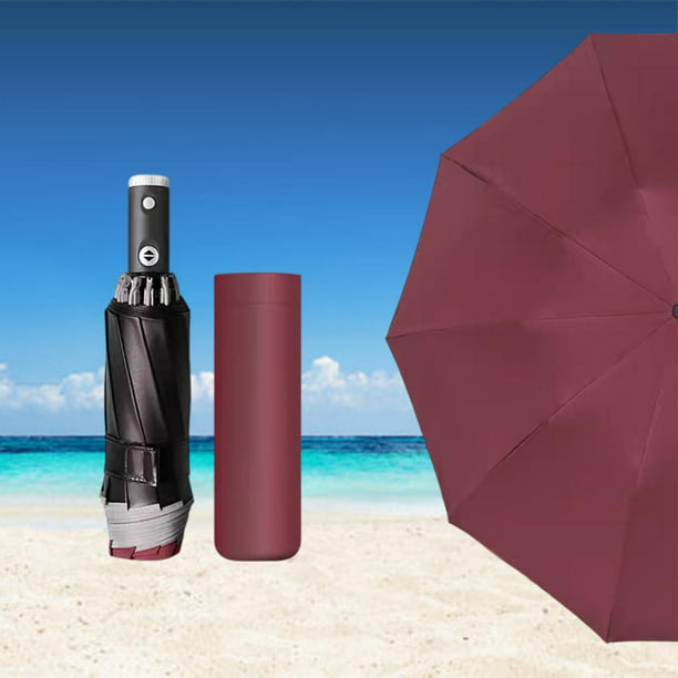 Paraguas de alta calidad para lluvia, resistente al viento, paraguas negro  de viaje, doble toldo grande pero compacto plegable portátil - Construcción