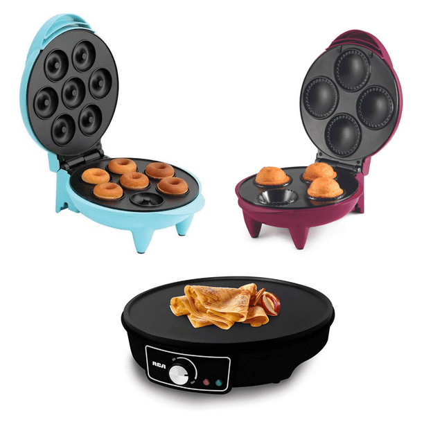 Waflera Máquina Waffles Crepera Cupcake Mini Waflera 3 En 1