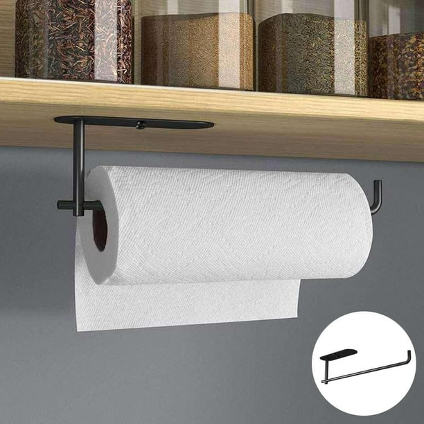Paquete de 1/3 Portarrollos de papel higiénico adhesivo - Portarrollos de  papel higiénico negro autoadhesivo Montaje en pared para baño y cocina, acer