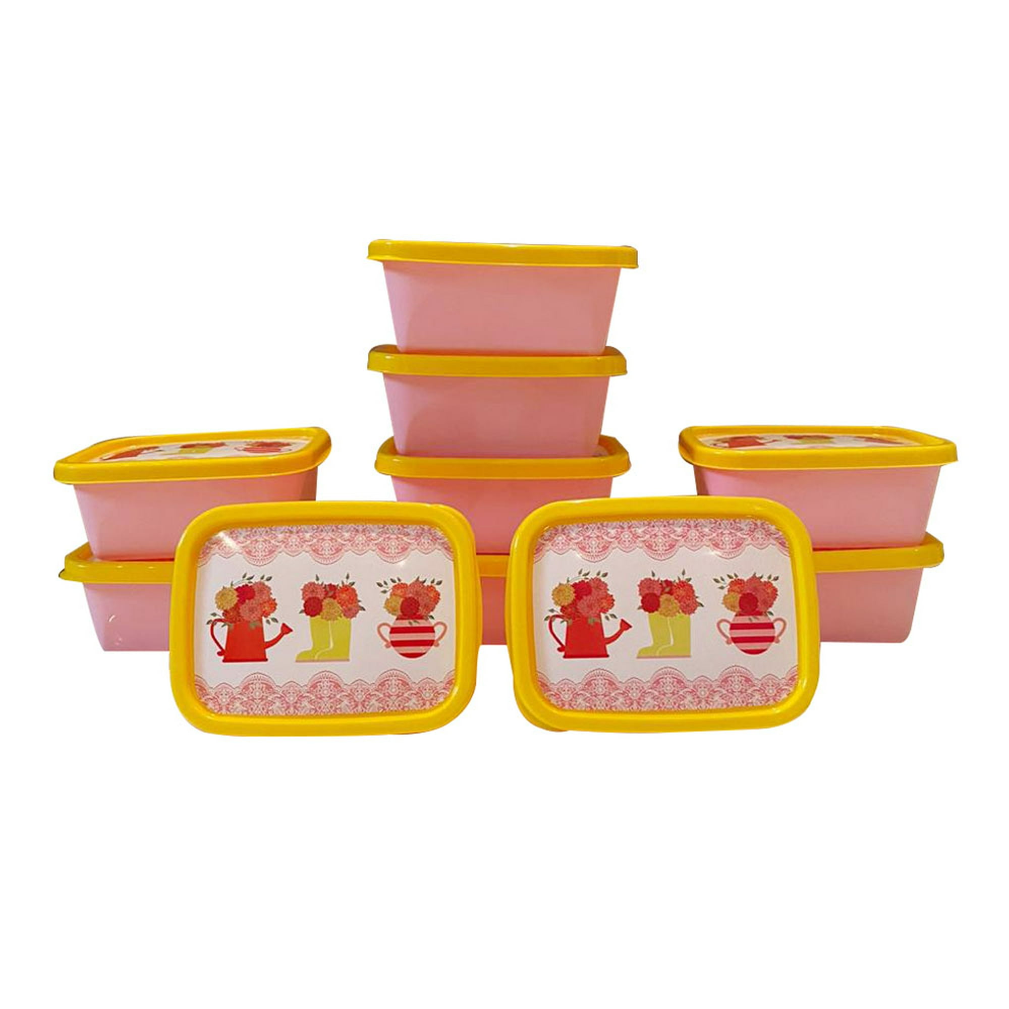 Juego de 3 Contenedores recipientes para alimento con tapa en Plástico  libre de BPA Jaguar Plásticos Articulo de Cocina