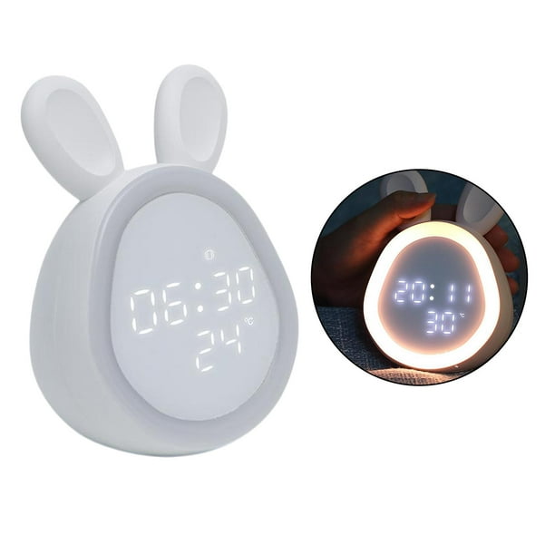 Despertador para Lámpara con control de sonido y luz LED, Dormitorio para  Blanco Gloria reloj despertador para niños