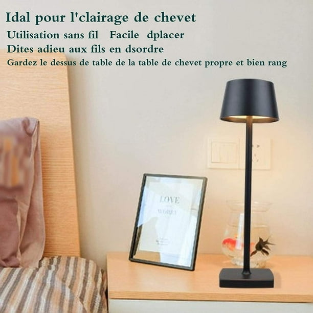 Lámpara de mesa recargable, lámpara de noche inalámbrica, lámpara  inalámbrica Lámpara de mesa LED Clase de protección IP54