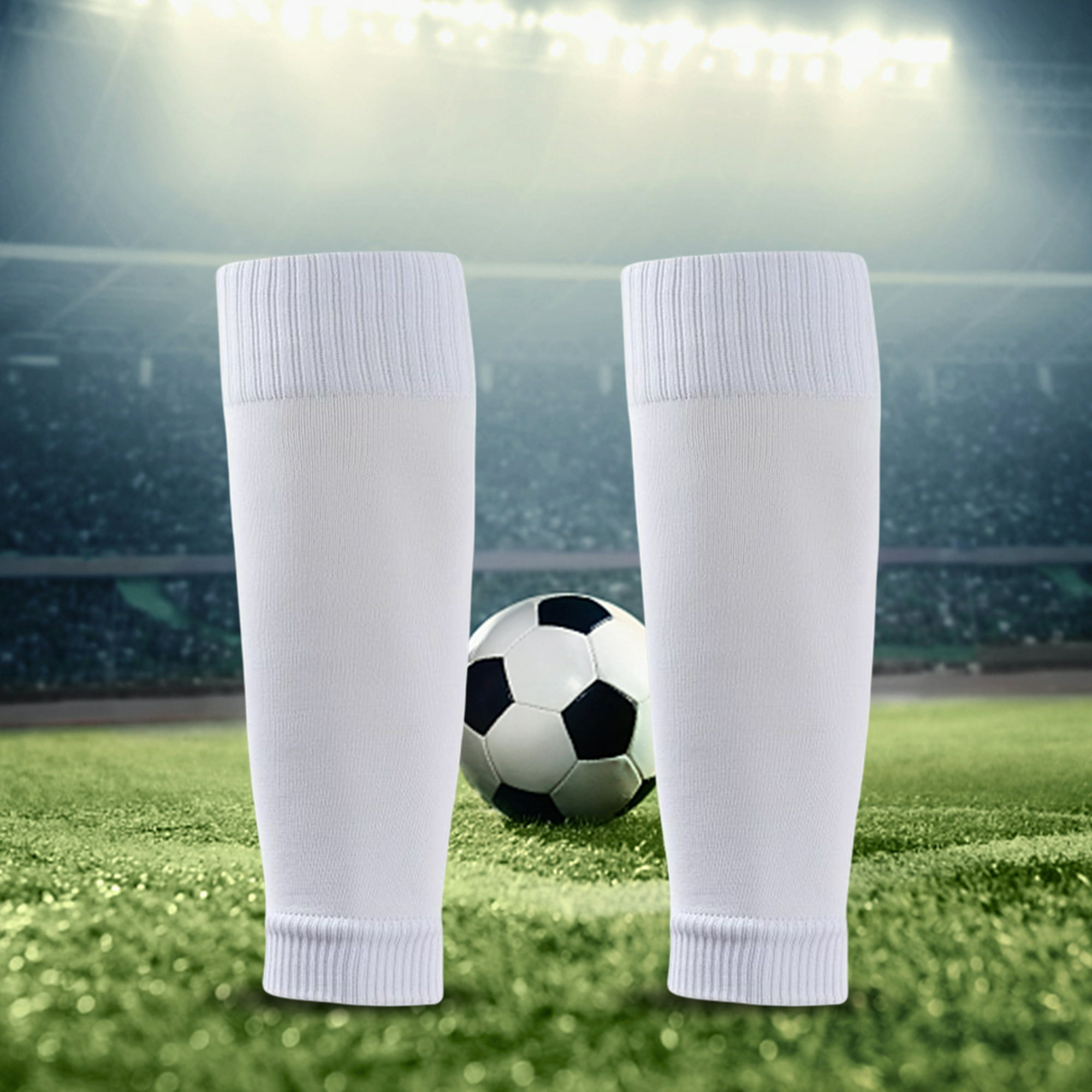 Mangas De Calcetines Deportivos Calcetines de fútbol Calcetines protectores  de pies antifricción (Verde fluorescente para niños)