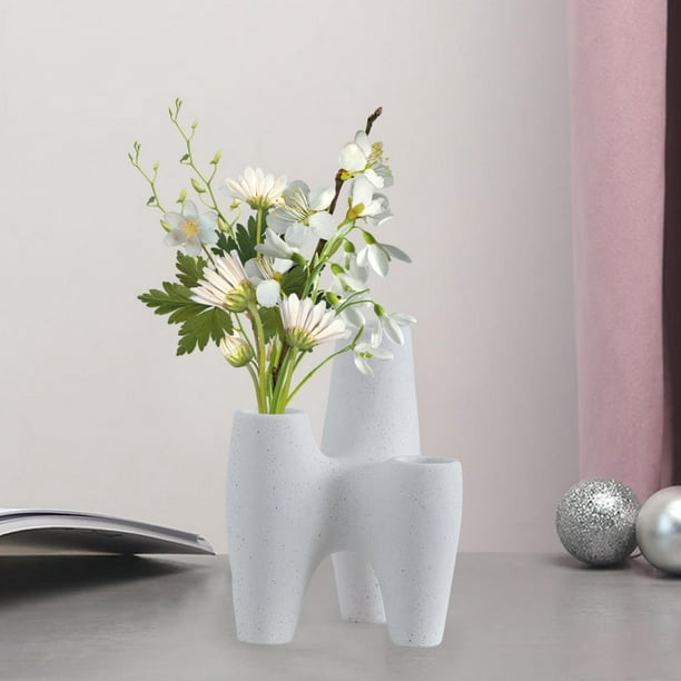 Jarrón de cerámica blanco jarrón minimalista para decoración 2 piezas  Sunnimix Jarrón de ceramica