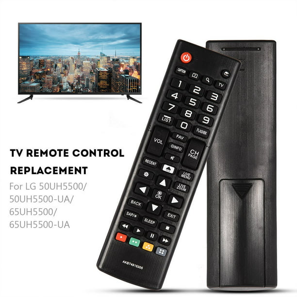 Smart TV Control Remoto, Control Remoto de Repuesto para Hisense EN-33922A Smart  TV, Material ABS, Frente Negro, Blanco Atrás Amonsee No