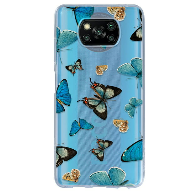 Funda Para Xiaomi Poco X3 Pro Mariposas Azules, Uso Rudo, InstaCase  Protector para Xiaomi Poco X3 Pro Antigolpes, Case Mariposas Azules
