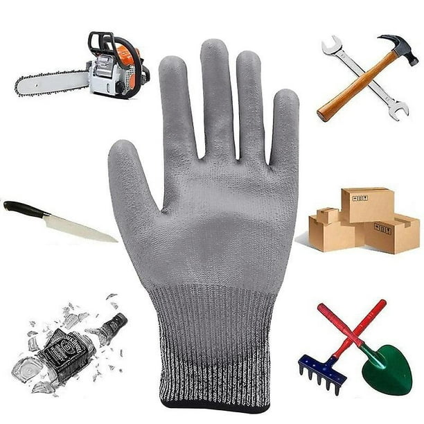 Guantes resistentes a los cortes de seguridad, guantes de metal anticorte,  guantes duraderos de cocina para mano izquierda y derecha (tamaño XS)