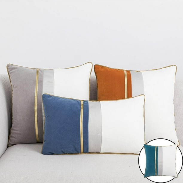 FAVRIQ Cojines de almohada de 18 x 18 pulgadas con funda de algodón 100%,  cojines cuadrados para silla, cama, sofá, automóvil, forma alternativa