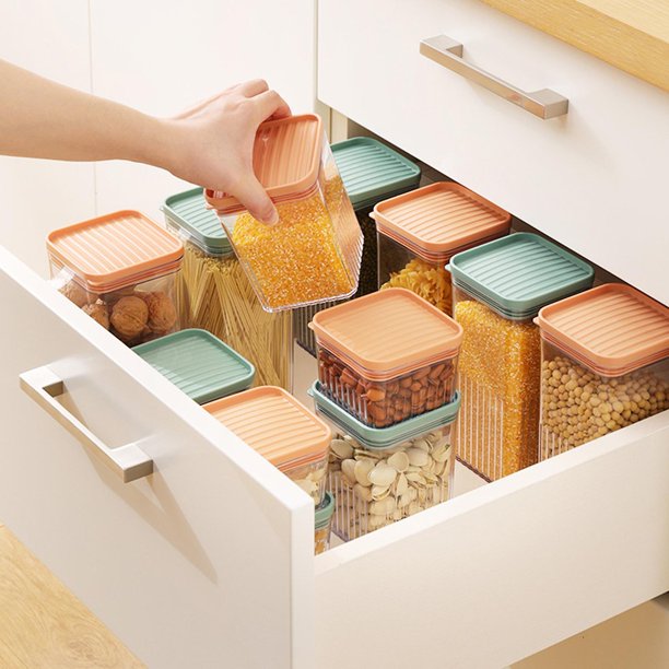 Contenedor de almacenamiento de alimentos para cocina, caja de