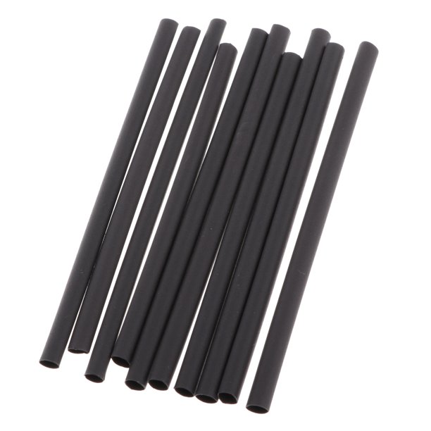 SET 10 PCS FUNDA TERMORETRÁCTIL TUBOS TERMORETRÁCTILES NEGRO 12X120MM  CABLES 57066