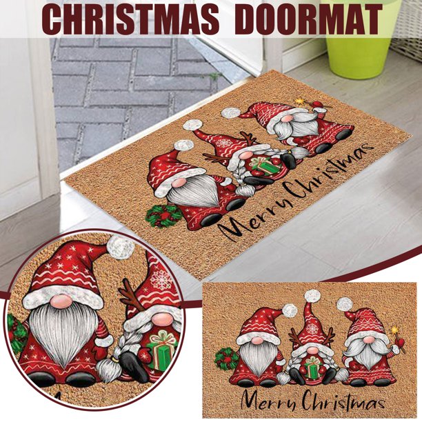  Alfombra de baño de Navidad enana súper absorbente, de