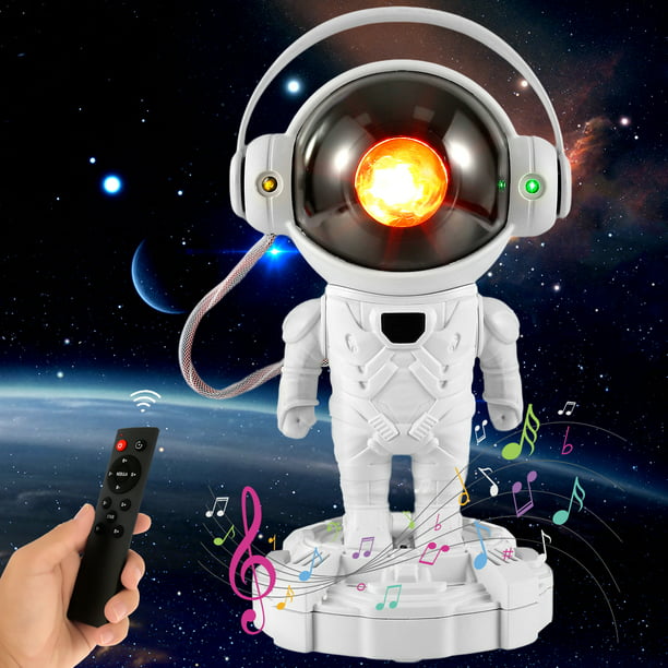 Astronauta Galaxy Proyector Cielo estrellado Luz nocturna con altavoz  Bluetooth inalámbrico Temporizador de base Proyector de estrellas LED  Lámpara de nebulosa para dormitorio Techo Regalos para niños