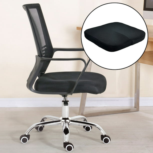 Basics Cojín de asiento de espuma viscoelástica para silla de  oficina, color negro : Salud y Hogar 