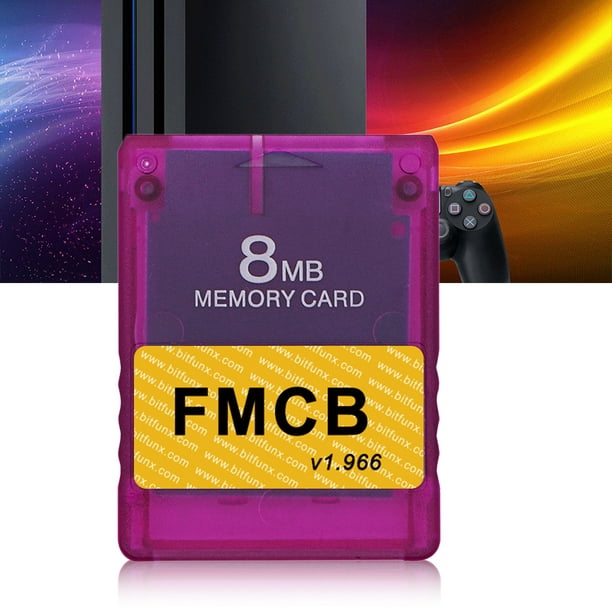 Tarjeta de memoria de 8 MB Plug and Play FMCB1.966 Tarjeta de memoria  externa de juegos de alta velocidad para PS2Black