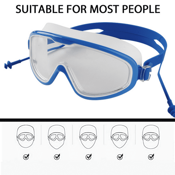 Gafas de buceo antivaho con vista panorámica en HD y cubierta nasal para  adultos y jóvenes; máscara de vidrio templado para practicar esnórquel o