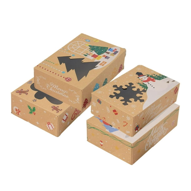 Paquete de 15 cajas de regalo transparentes de panadería a dos aguas con  cartón, caja de regalo para dulces para fiestas, pastelería, dulces,  postres