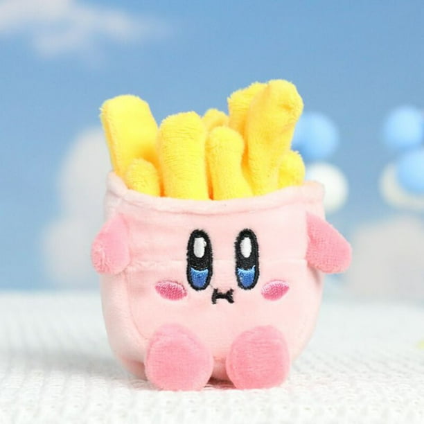 Kirby-llavero de hamburguesa de patatas fritas para niños, juguetes de  peluche con sonrisa de Anime de 12cm, regalo de Halloween, accesorios  Kawaii, juego de peluches para niños