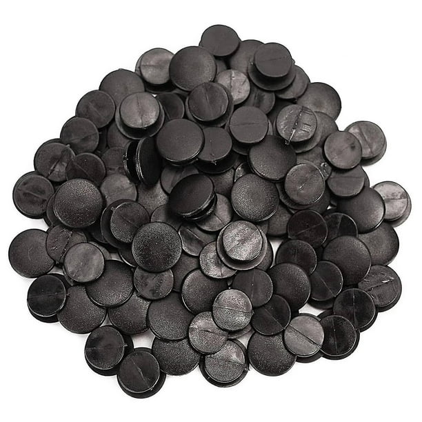 500 Uds. Botones negros de 16mm, compatibles con paneles traseros