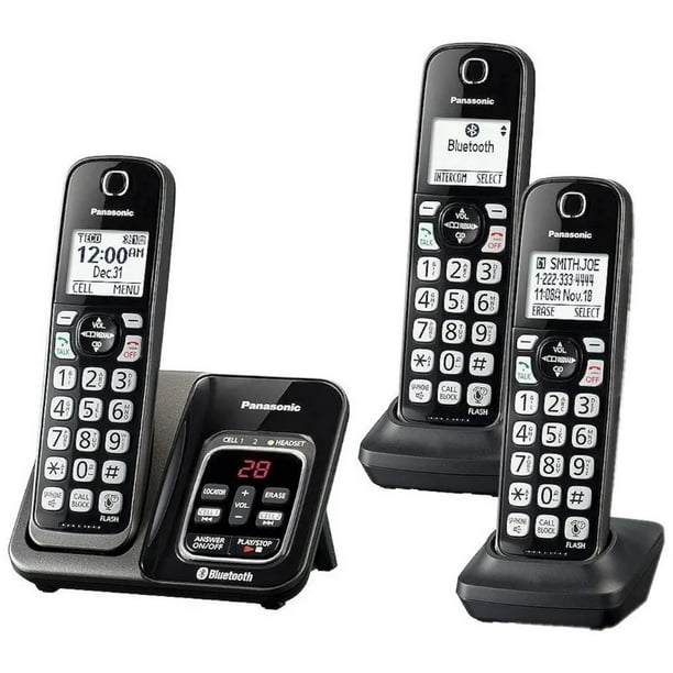 Telefono Inalambrico Panasonic KX-TG273C 3 Auriculares Bluetooth Negro KX-TG273K