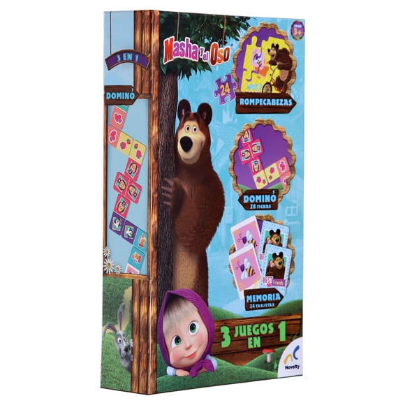 set de juegos 3 en 1 para niños de masha y el oso novelty novelty juego de mesa