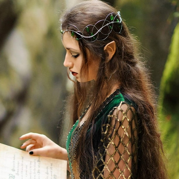 Orejas de elfo de hada para cosplay, puntas puntiagudas suaves, accesorios  de disfraces de fiesta de Rojo Verde