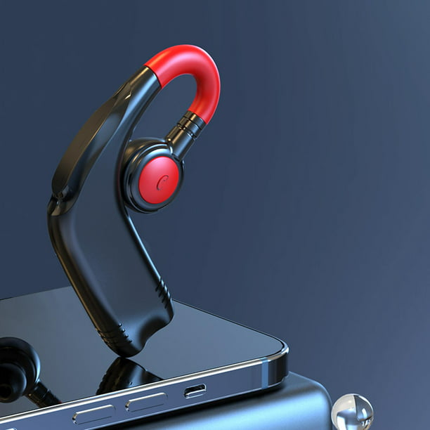 Auriculares Bluetooth con micrófono con cancelación de ruido y soporte,  auriculares inalámbricos con micrófono y gancho, 2 auriculares con