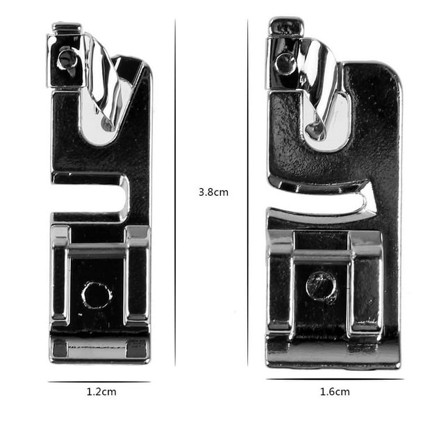 HONEYSE - Juego de 6 prensatelas para dobladillo, 3 prensatelas enrolladas  y 3 prensatelas para dobladillo estrecho enrollado, para máquina de coser