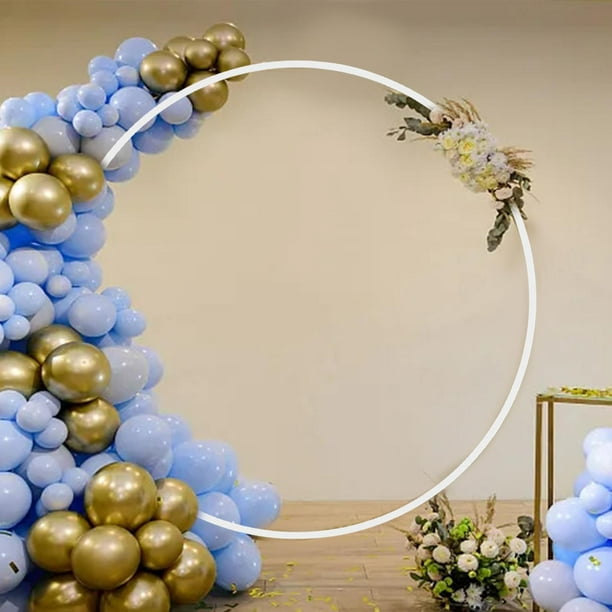  YALLOVE Soporte redondo de metal para arco de globos, marco de  aro circular de flores de 4 pies de diámetro, estructura de anillo  ajustable en altura para bodas, cumpleaños, fondo de
