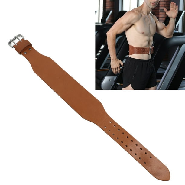 Comprar Cinturón de cuero para levantamiento de pesas, correa de soporte  para espalda para hombre, gimnasio, entrenamiento de potencia, Fitness y  culturismo