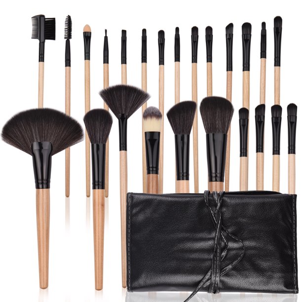 Set Brochas De Maquillaje Profesional Ojos Cejas Juego Completo Con Estuche  Kit