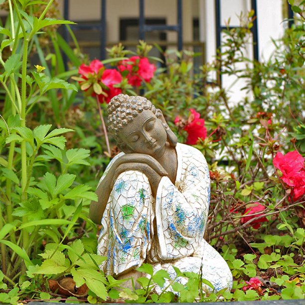 Estatua de Buda - Escritorio de jardín de escultura de resina de adorno de  decoración