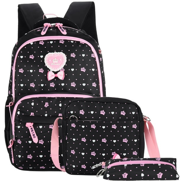 Mochila pequeña para niños y niñas escolares, a1-Negro, Medium (3