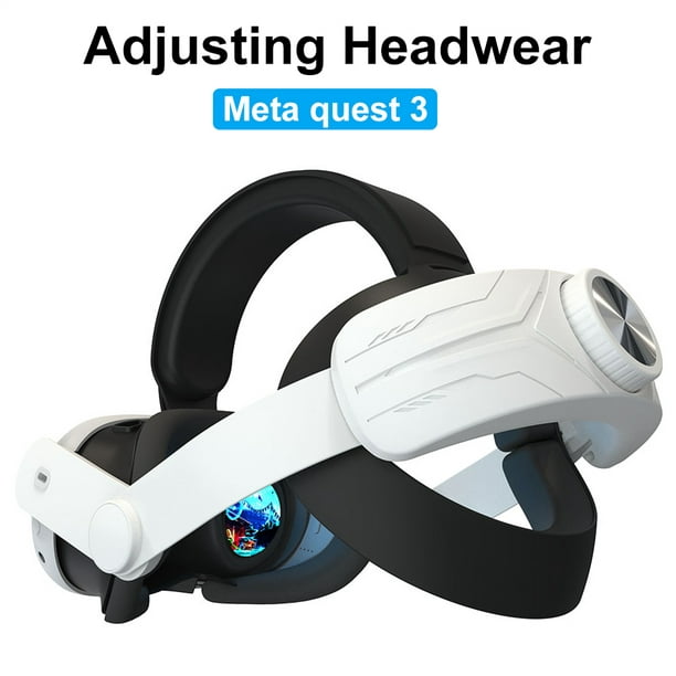 Correa de cabeza VR para Meta Quest 3 2023 Reduce la presión de la Cabeza  con bisagra Ajustable para Oculus Quest 3