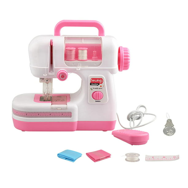 Juguete de de coser +, juguete de de coser portátil para pequeños, juguete  de de coser eléctrica para , Rosa Baoblaze máquina de coser eléctrica