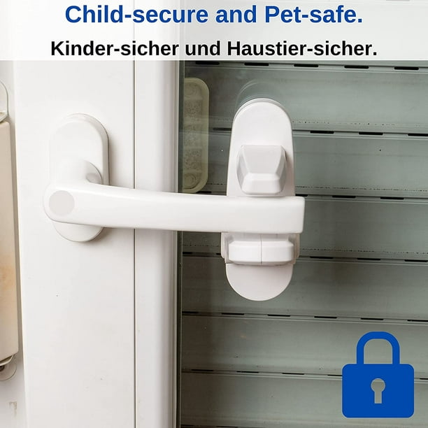 Juego de 2 cerraduras de puerta para niños y mascotas - seguro