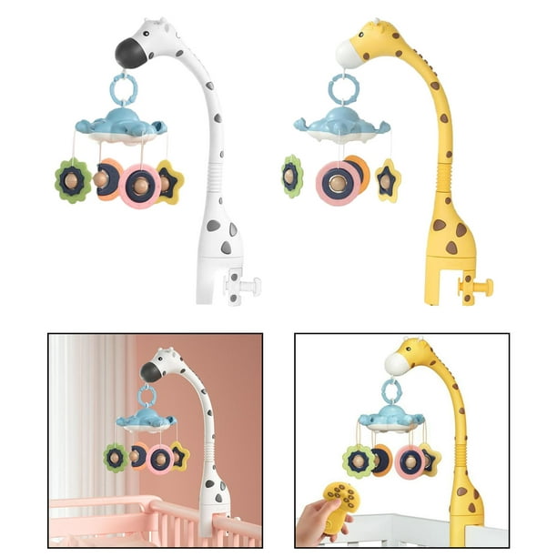TUMAMA Cuna móvil para bebé, juguetes de cuna con luz nocturna de  proyección, música y ruido blanco, juguetes colgantes de espejo de felpa  suave