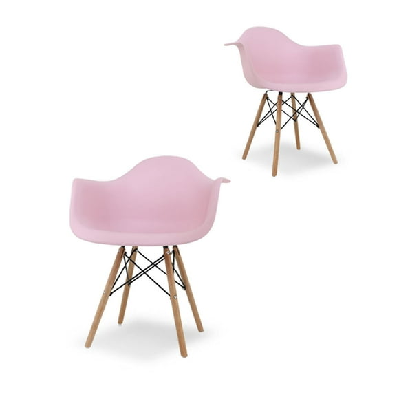 set 2 sillas ergonómicas para comedor vessel diseño elegante y minimalista mueble para sala comedor y oficina fáci armado y limpieza mirel rosa vessel