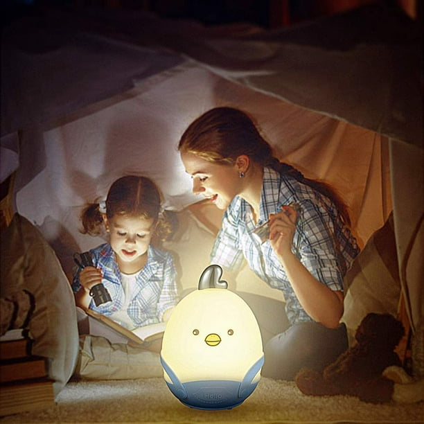 Luz nocturna para niños pequeños, luz de pulpo de silicona para lactancia,  lámpara esponjosa para guardería, linda lámpara de noche de animales para