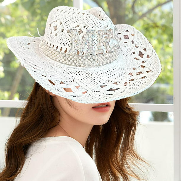 Sombrero de mujer decoración occidental, accesorios de ropa de disfraz, sombrero de ala para niña sombreros tela de , Sra Baoblaze Sombrero de vaquero | Bodega Aurrera en línea