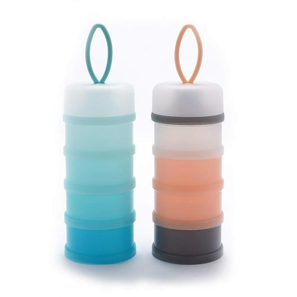 Nuby Dispensador de leche en polvo, los colores pueden variar, 3  compartimentos