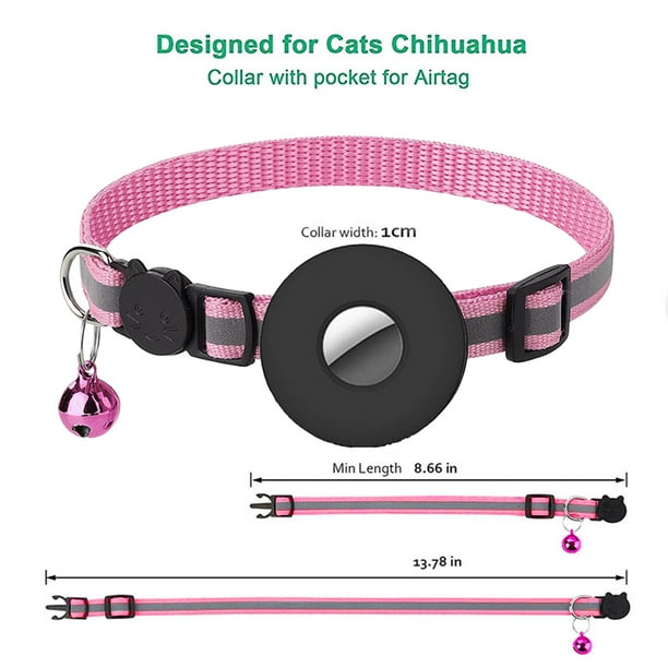 Collar Localizador De Gatos Fashion Gps Tracker Nylon Cat Tracker para  accesorios para mascotas al aire libre (rojo)