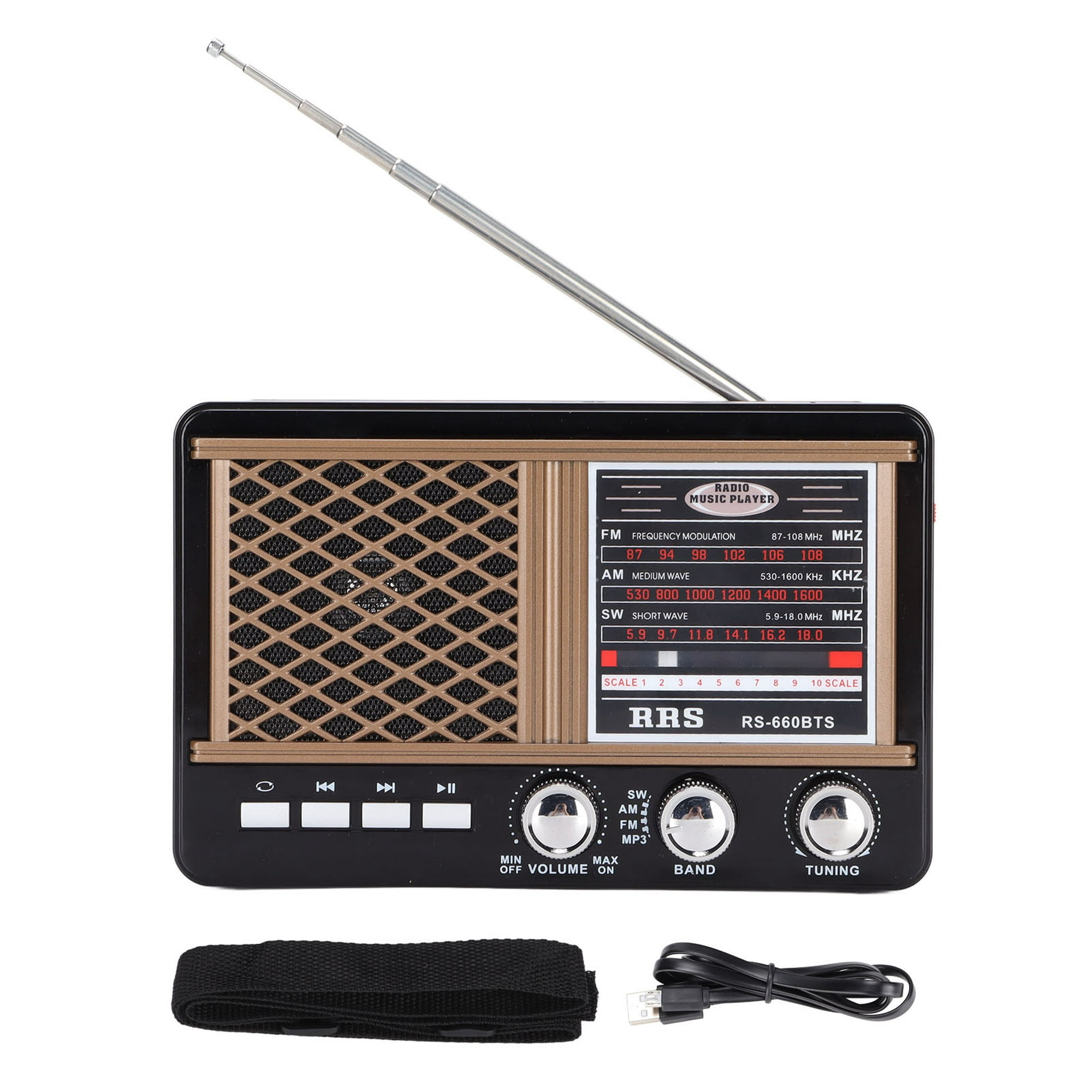 Radio multibanda de alta sensibilidad Altavoz inalámbrico Bluetooth Carga  solar Radio de emergencia Admite radio Fm / Am / Sw