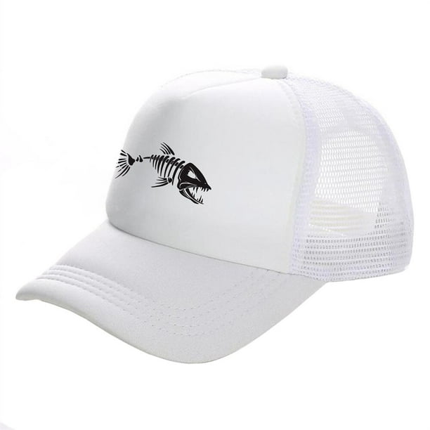Gorras de béisbol unisex gorras de red de malla MZ-496 gorra de béisbol de  esqueleto de pescado hola suerte unisex